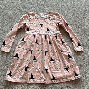 Adorable girls dress with cat witches